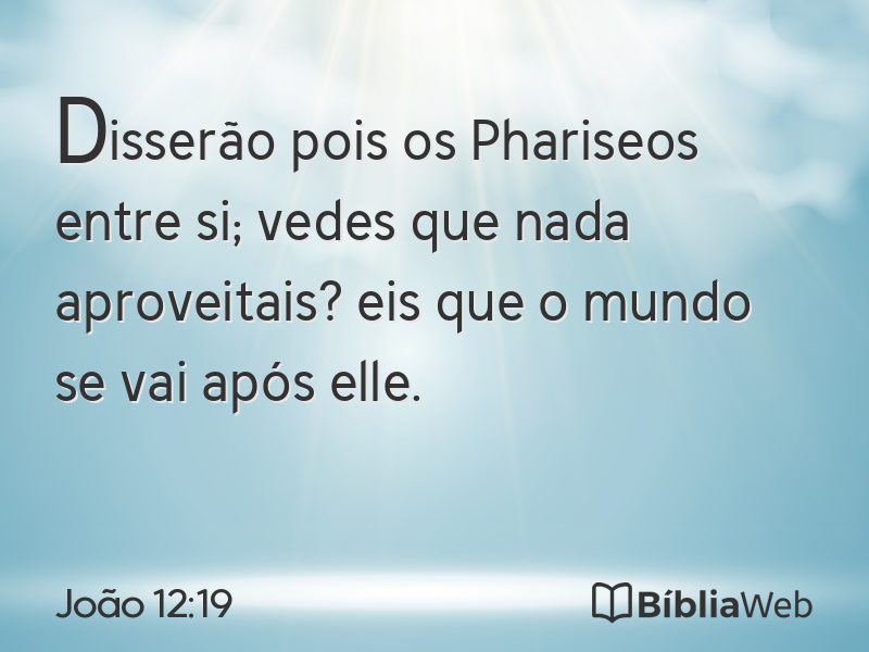 João 12:19 em imagem para compartilhar