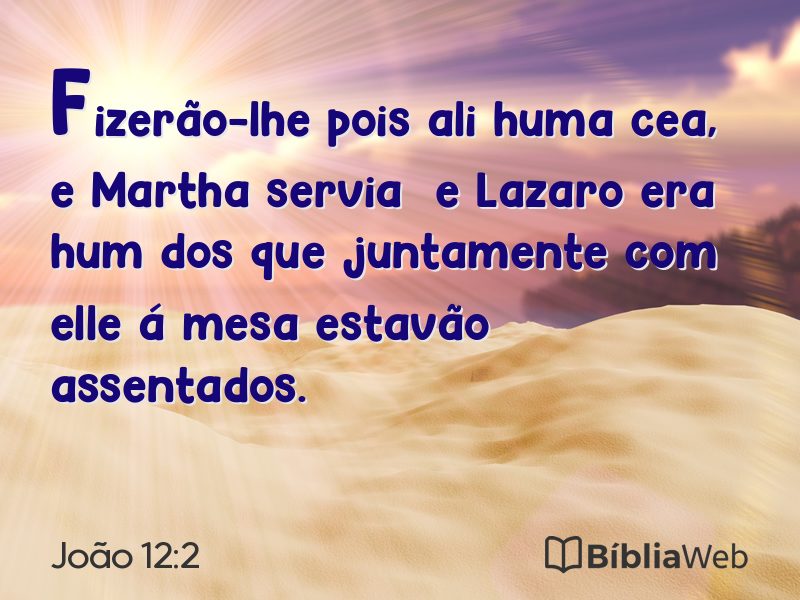 João 12:2 em imagem para compartilhar