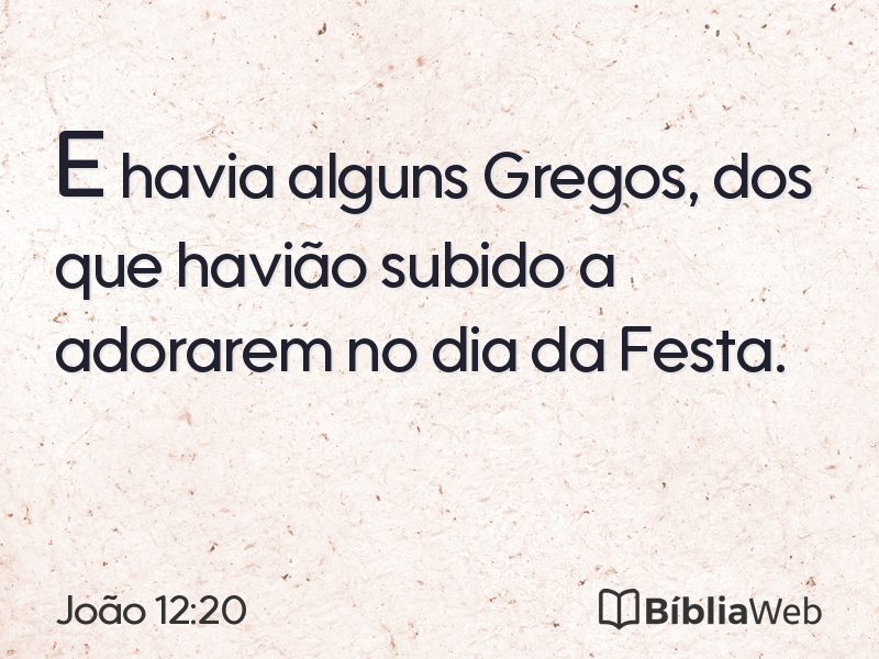 João 12:20 em imagem para compartilhar