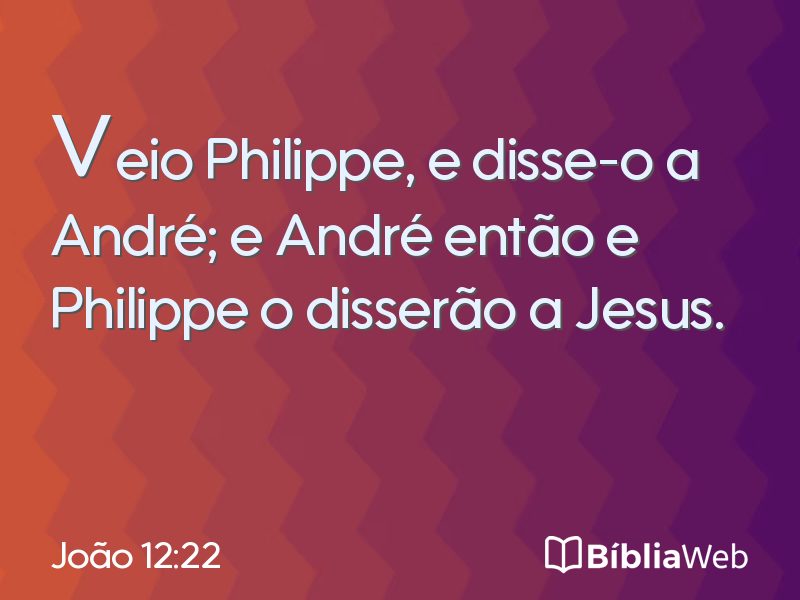 João 12:22 em imagem para compartilhar