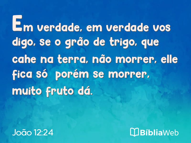 João 12:24 em imagem para compartilhar