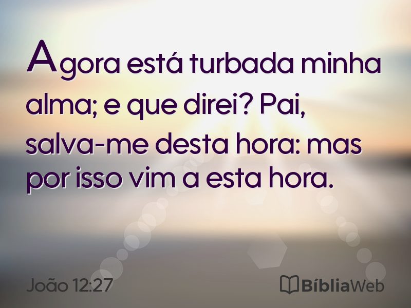 João 12:27 em imagem para compartilhar