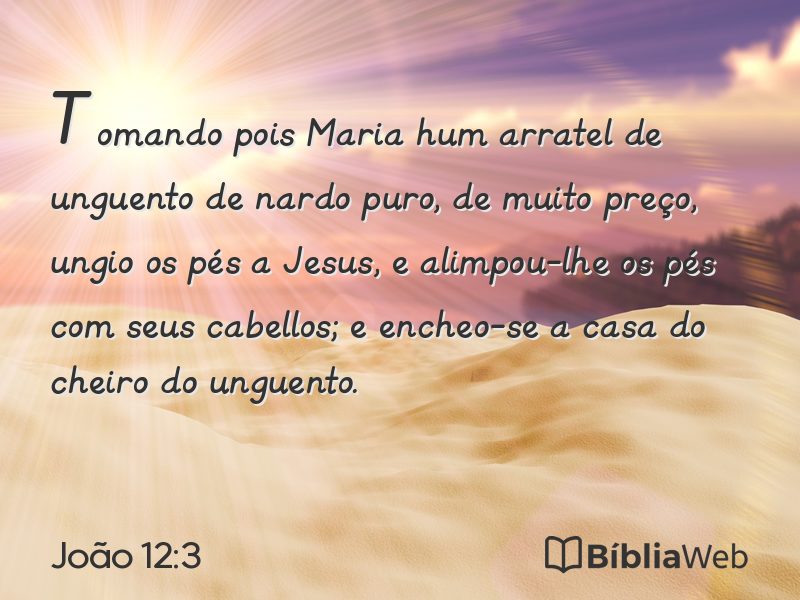 João 12:3 em imagem para compartilhar