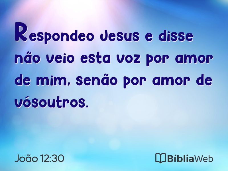 João 12:30 em imagem para compartilhar