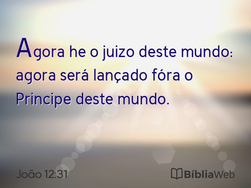 João 12:31 em imagem para compartilhar