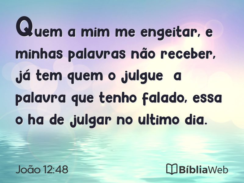 João 12:48 em imagem para compartilhar
