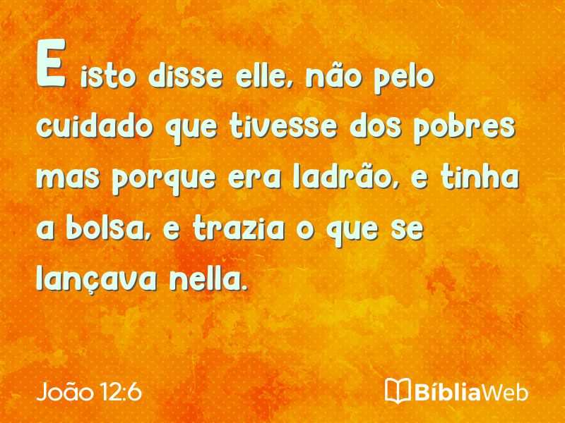 João 12:6 em imagem para compartilhar