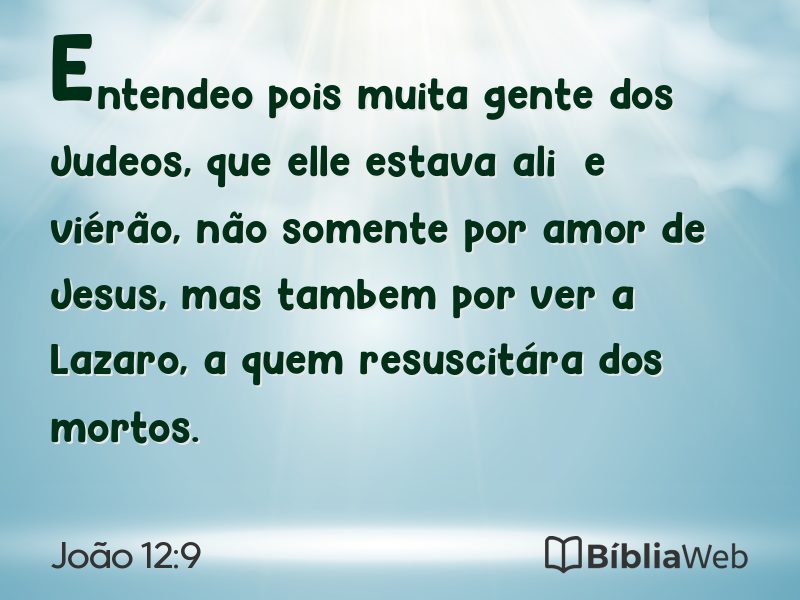 João 12:9 em imagem para compartilhar