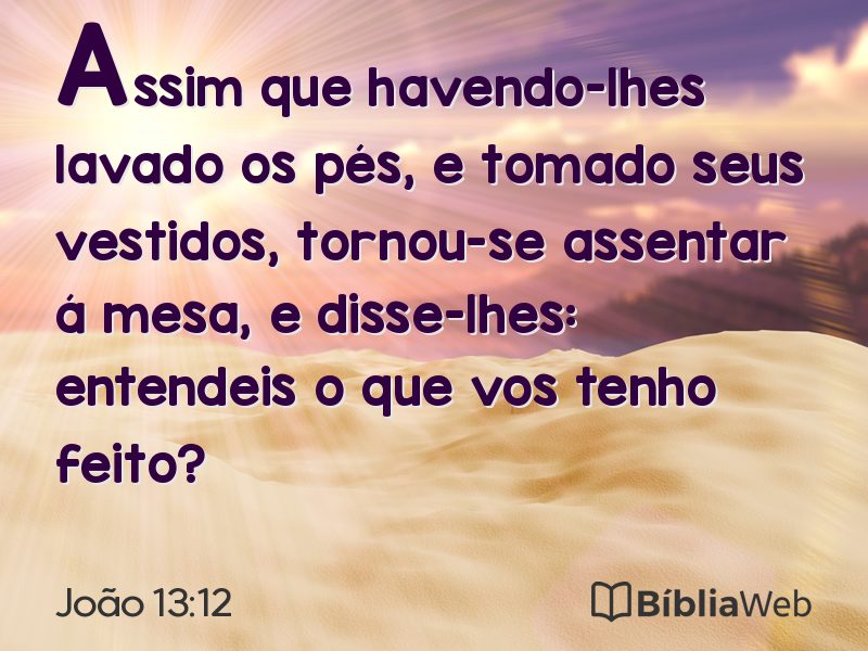 João 13:12 em imagem para compartilhar