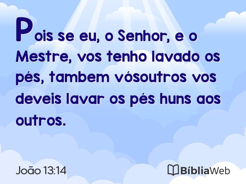 João 13:14 em imagem para compartilhar