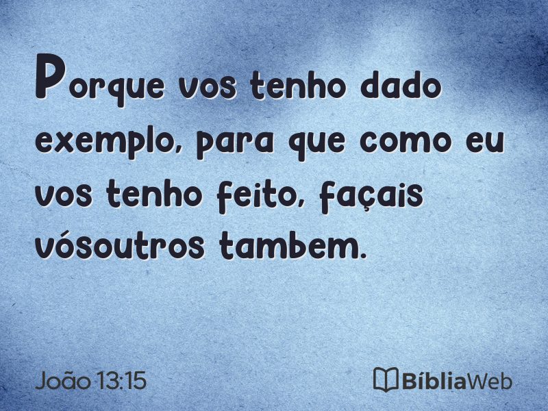 João 13:15 em imagem para compartilhar