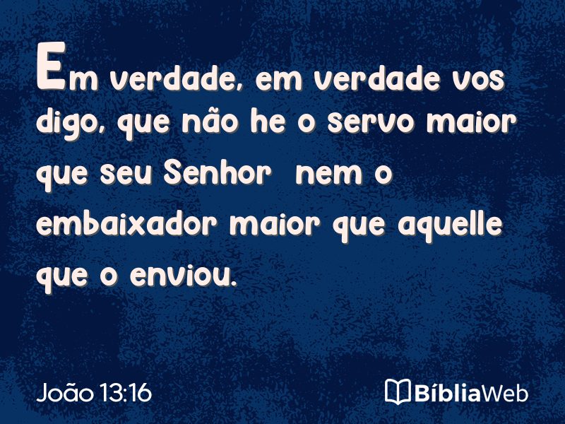 João 13:16 em imagem para compartilhar