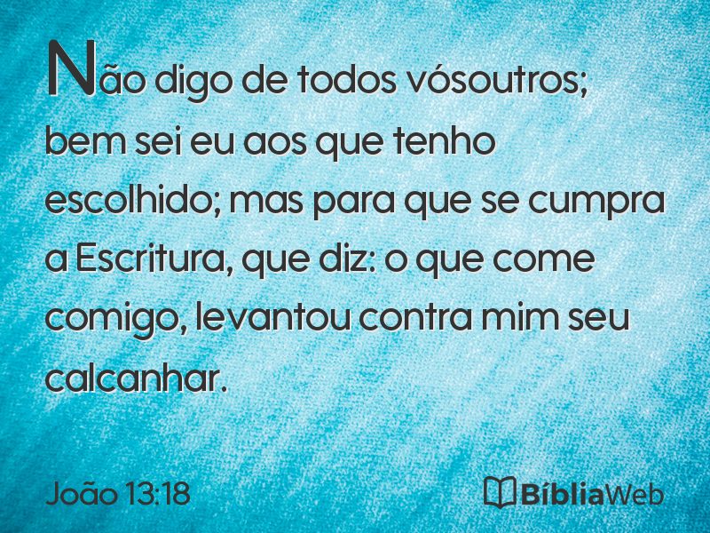 João 13:18 em imagem para compartilhar