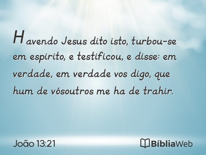 João 13:21 em imagem para compartilhar