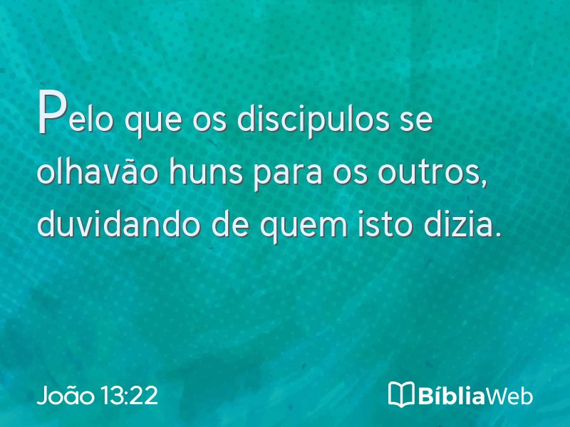 João 13:22 em imagem para compartilhar