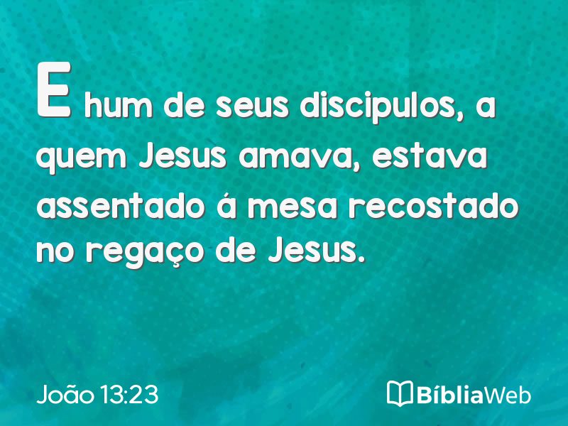 João 13:23 em imagem para compartilhar