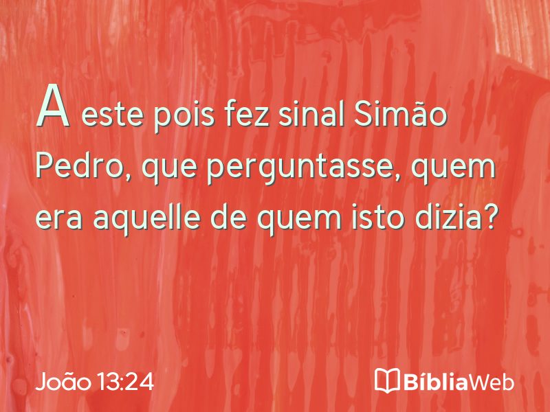 João 13:24 em imagem para compartilhar