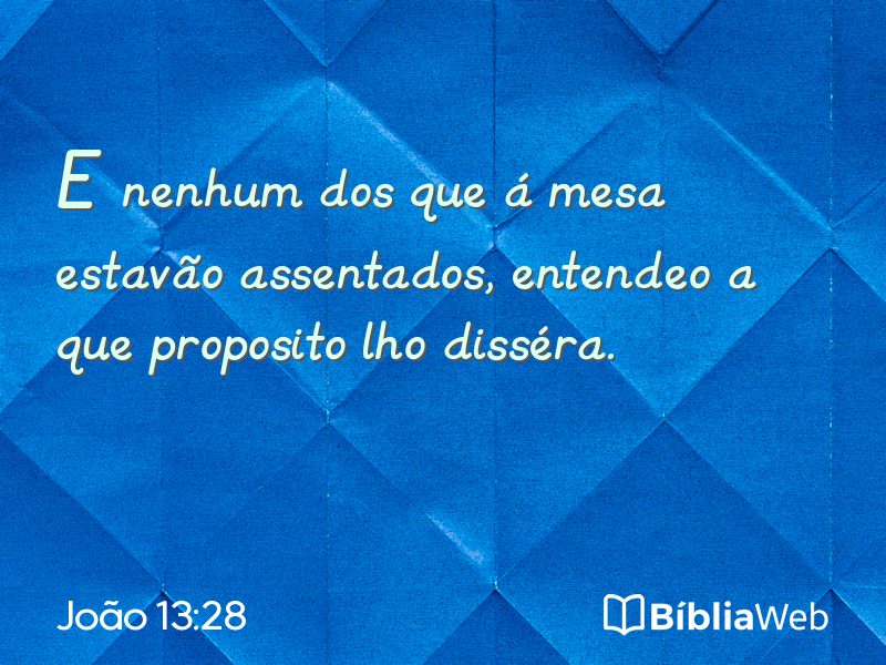 João 13:28 em imagem para compartilhar
