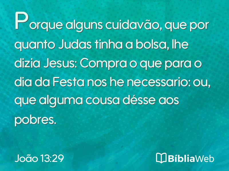 João 13:29 em imagem para compartilhar