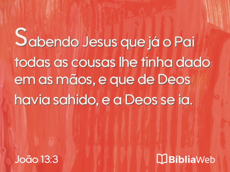 João 13:3 em imagem para compartilhar