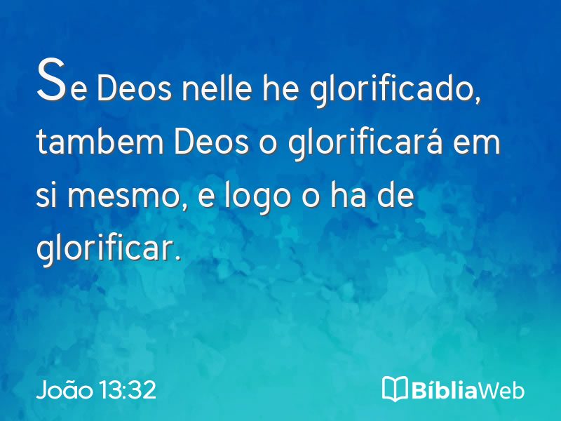 João 13:32 em imagem para compartilhar
