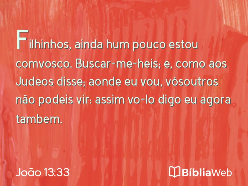 João 13:33 em imagem para compartilhar