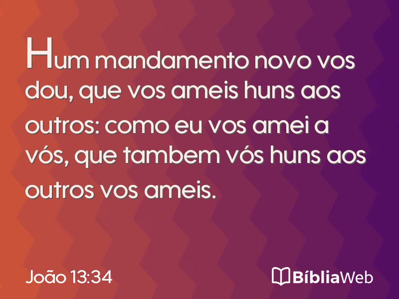 João 13:34 em imagem para compartilhar
