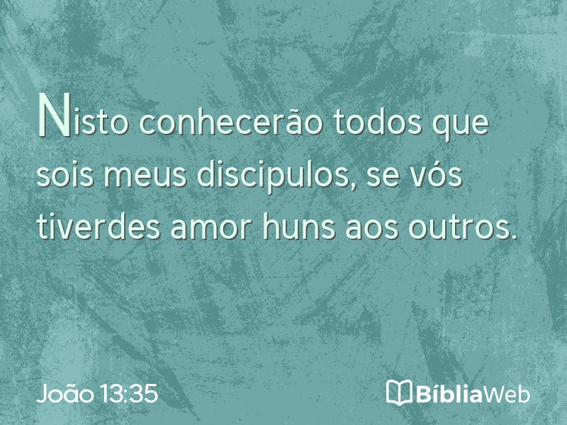João 13:35 em imagem para compartilhar