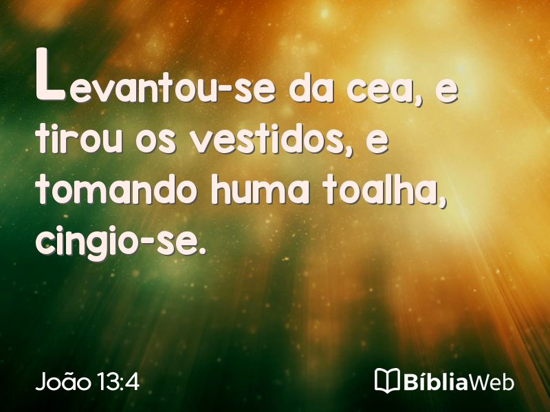 João 13:4 em imagem para compartilhar