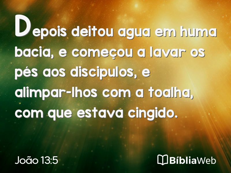 João 13:5 em imagem para compartilhar