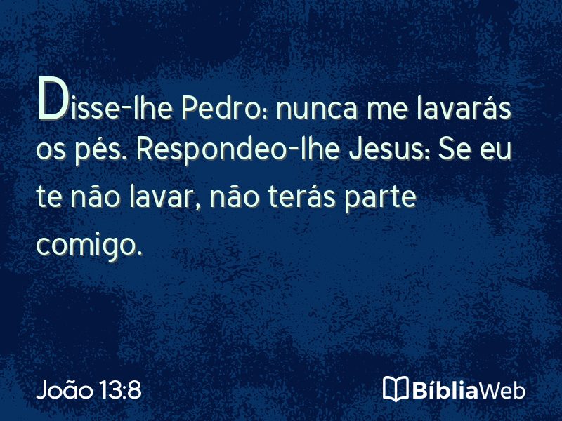 João 13:8 em imagem para compartilhar