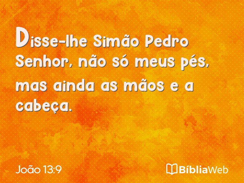 João 13:9 em imagem para compartilhar