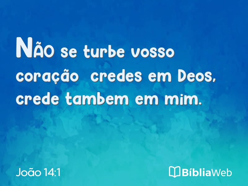 João 14:1 em imagem para compartilhar