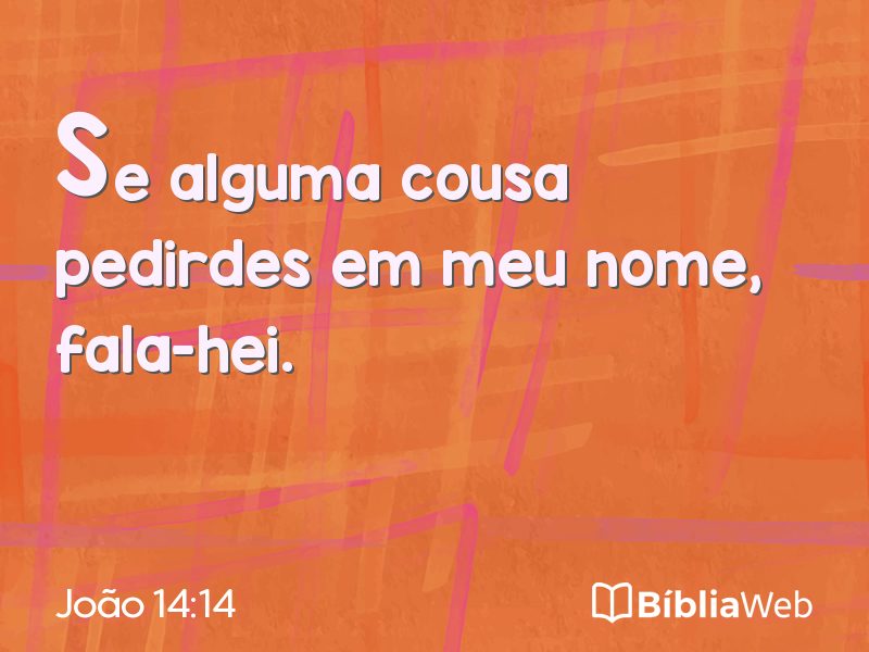 João 14:14 em imagem para compartilhar