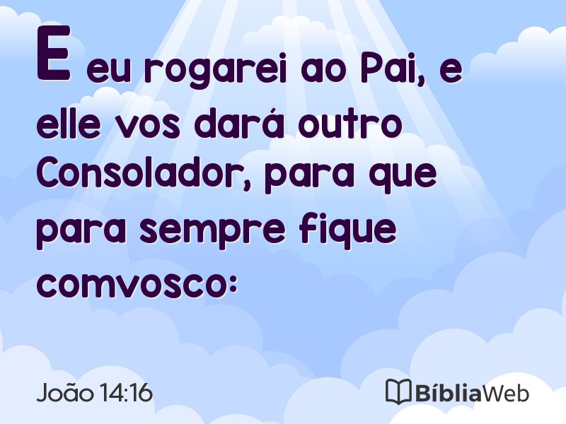 João 14:16 em imagem para compartilhar