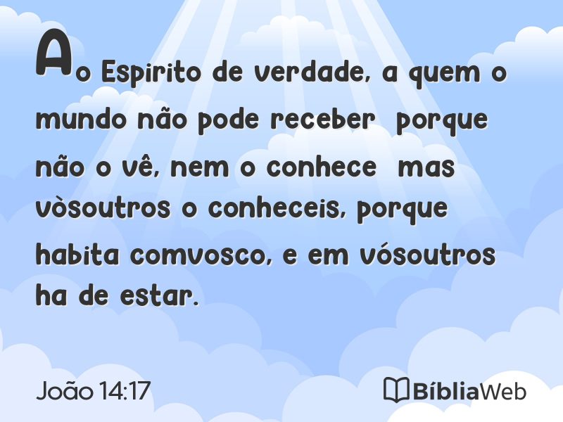 João 14:17 em imagem para compartilhar