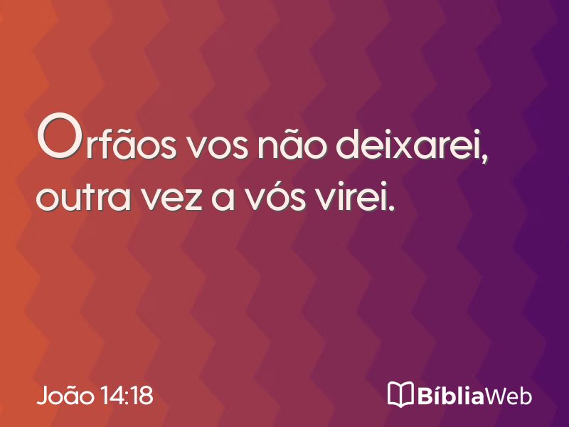 João 14:18 em imagem para compartilhar