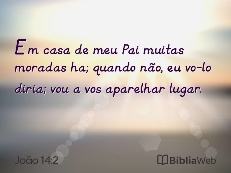 João 14:2 em imagem para compartilhar