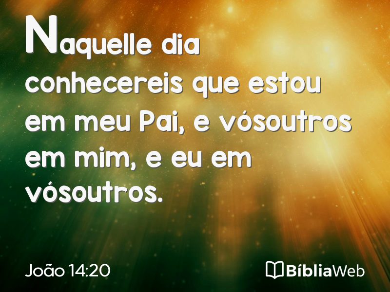 João 14:20 em imagem para compartilhar