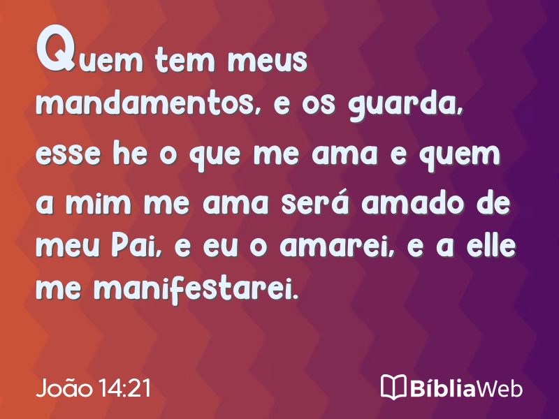 João 14:21 em imagem para compartilhar
