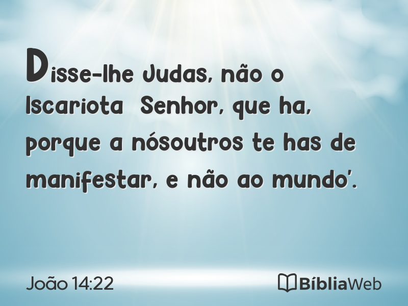 João 14:22 em imagem para compartilhar