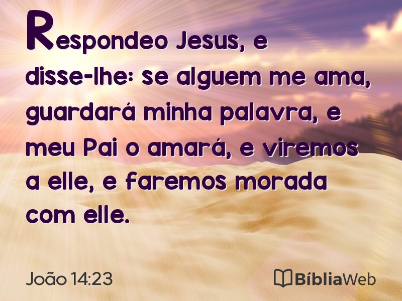 João 14:23 em imagem para compartilhar