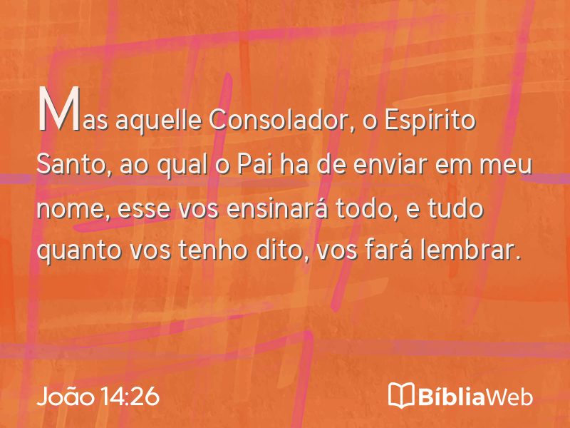 João 14:26 em imagem para compartilhar
