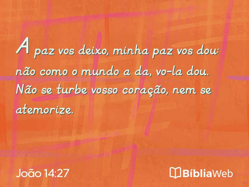 João 14:27 em imagem para compartilhar