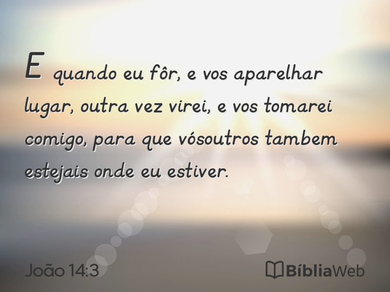 João 14:3 em imagem para compartilhar