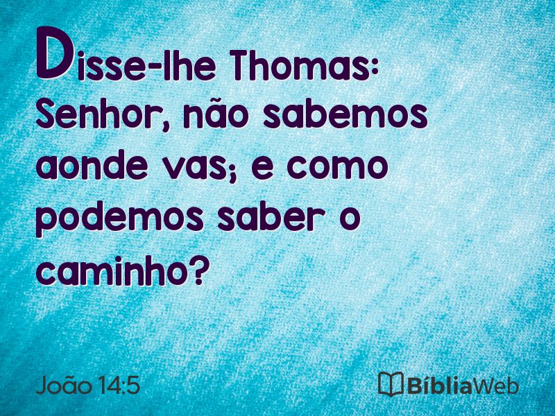 João 14:5 em imagem para compartilhar