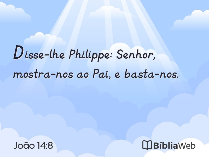 João 14:8 em imagem para compartilhar