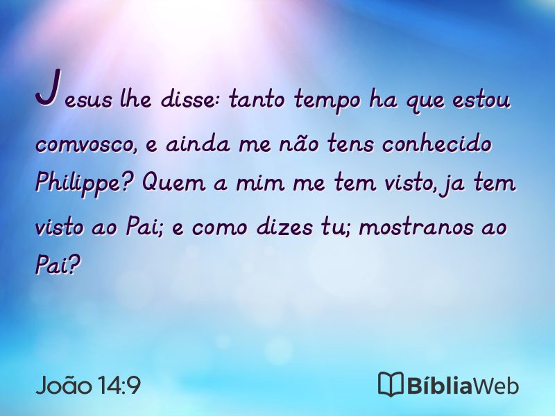 João 14:9 em imagem para compartilhar