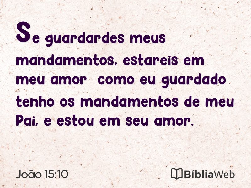 João 15:10 em imagem para compartilhar