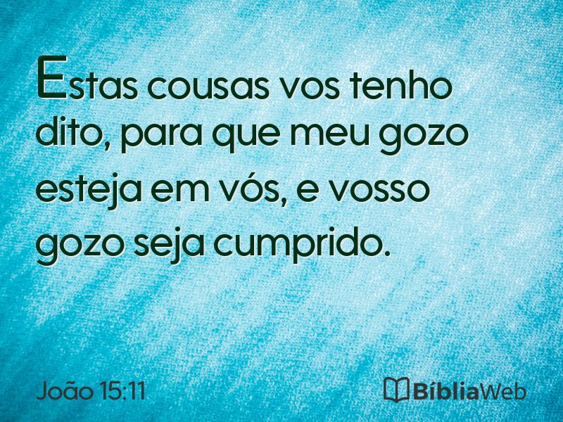 João 15:11 em imagem para compartilhar